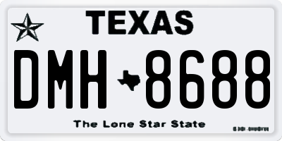 TX license plate DMH8688