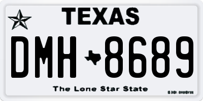 TX license plate DMH8689
