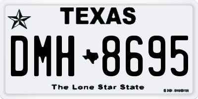 TX license plate DMH8695
