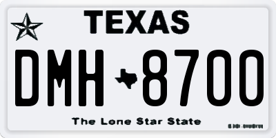 TX license plate DMH8700
