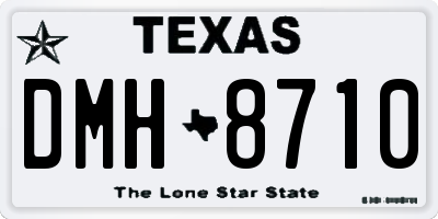 TX license plate DMH8710