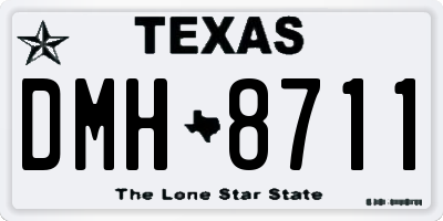 TX license plate DMH8711