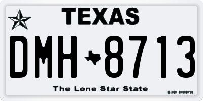 TX license plate DMH8713