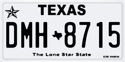 TX license plate DMH8715