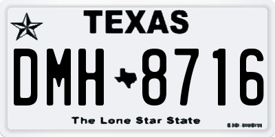 TX license plate DMH8716