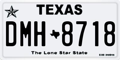 TX license plate DMH8718