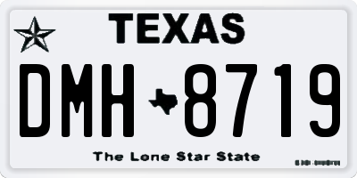 TX license plate DMH8719