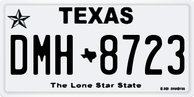 TX license plate DMH8723