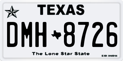 TX license plate DMH8726