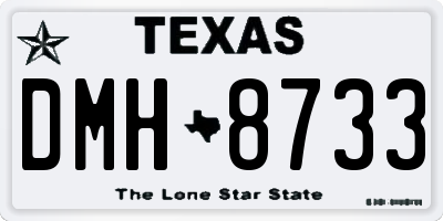 TX license plate DMH8733