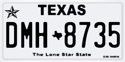 TX license plate DMH8735