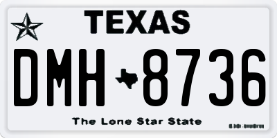 TX license plate DMH8736