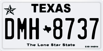 TX license plate DMH8737