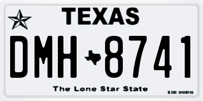 TX license plate DMH8741