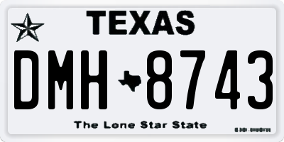 TX license plate DMH8743