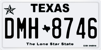 TX license plate DMH8746