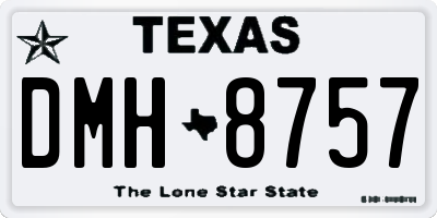 TX license plate DMH8757