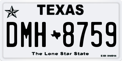 TX license plate DMH8759