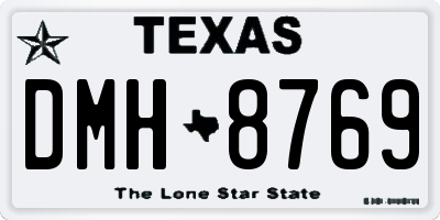 TX license plate DMH8769