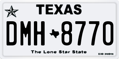 TX license plate DMH8770