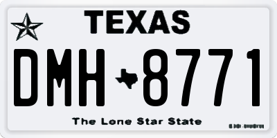 TX license plate DMH8771