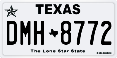 TX license plate DMH8772