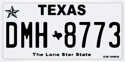 TX license plate DMH8773