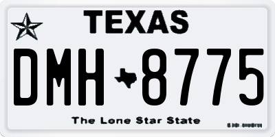 TX license plate DMH8775