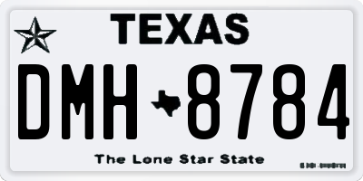 TX license plate DMH8784