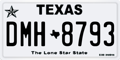 TX license plate DMH8793