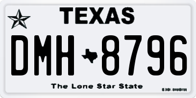 TX license plate DMH8796