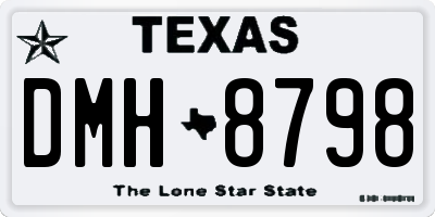 TX license plate DMH8798