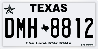 TX license plate DMH8812