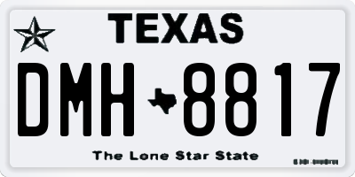 TX license plate DMH8817