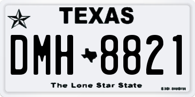 TX license plate DMH8821