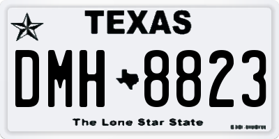 TX license plate DMH8823