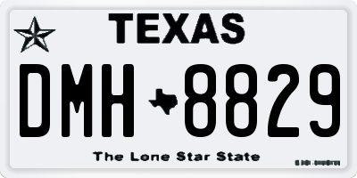 TX license plate DMH8829