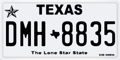 TX license plate DMH8835