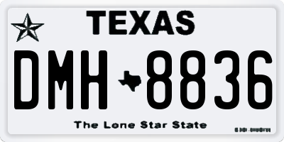TX license plate DMH8836