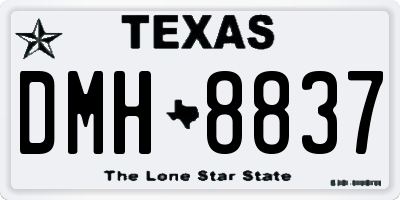 TX license plate DMH8837