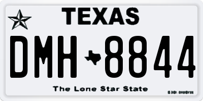 TX license plate DMH8844