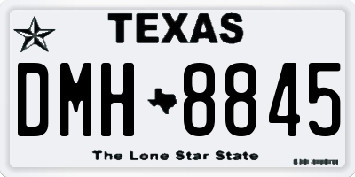 TX license plate DMH8845