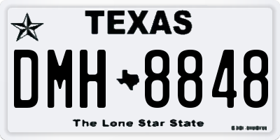 TX license plate DMH8848