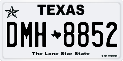 TX license plate DMH8852