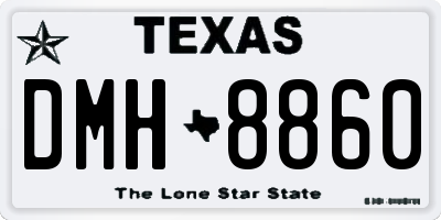 TX license plate DMH8860