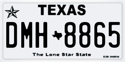TX license plate DMH8865