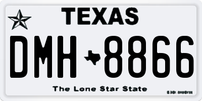 TX license plate DMH8866