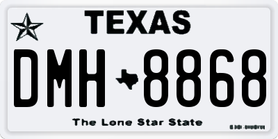 TX license plate DMH8868