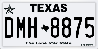 TX license plate DMH8875