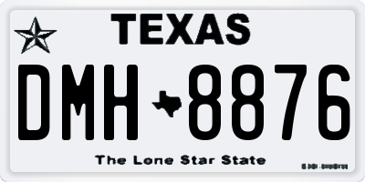 TX license plate DMH8876